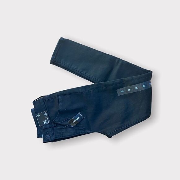 Express Skinny High Rise Jeans Black Sz 2R NWT - Picture 4 of 6